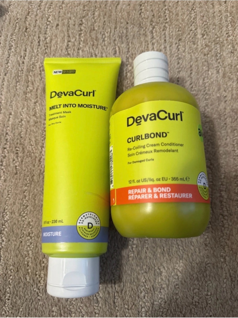 DevaCurl Kids CurlBond Re-Coiling Cream Conditioner — Bright Yellow Bottle